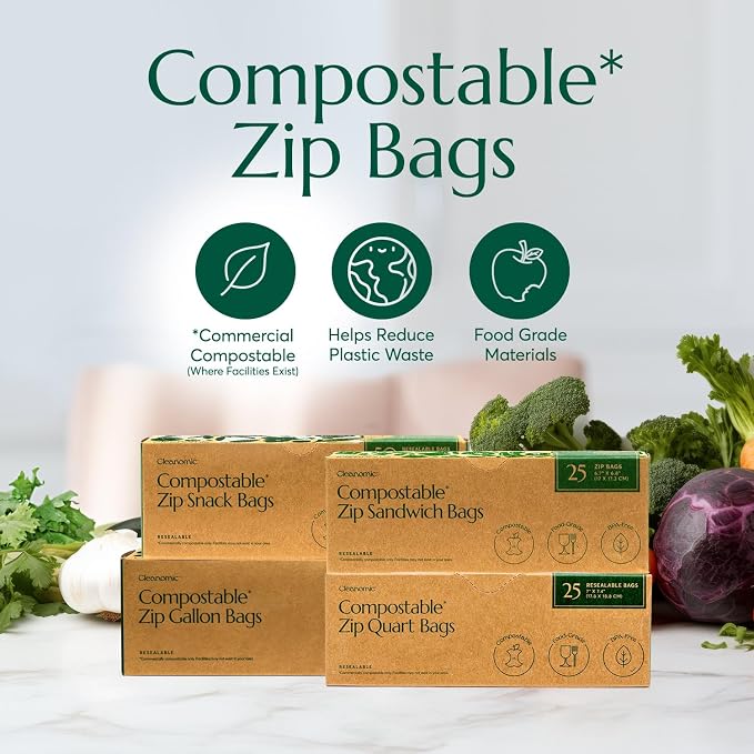 CLEANOMIC Compostable* Food Storage Bag Bundle - Image 2