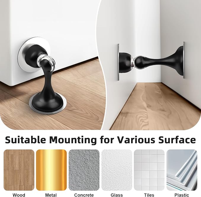 Probrico Black Magnetic Door Stoppers - Image 6