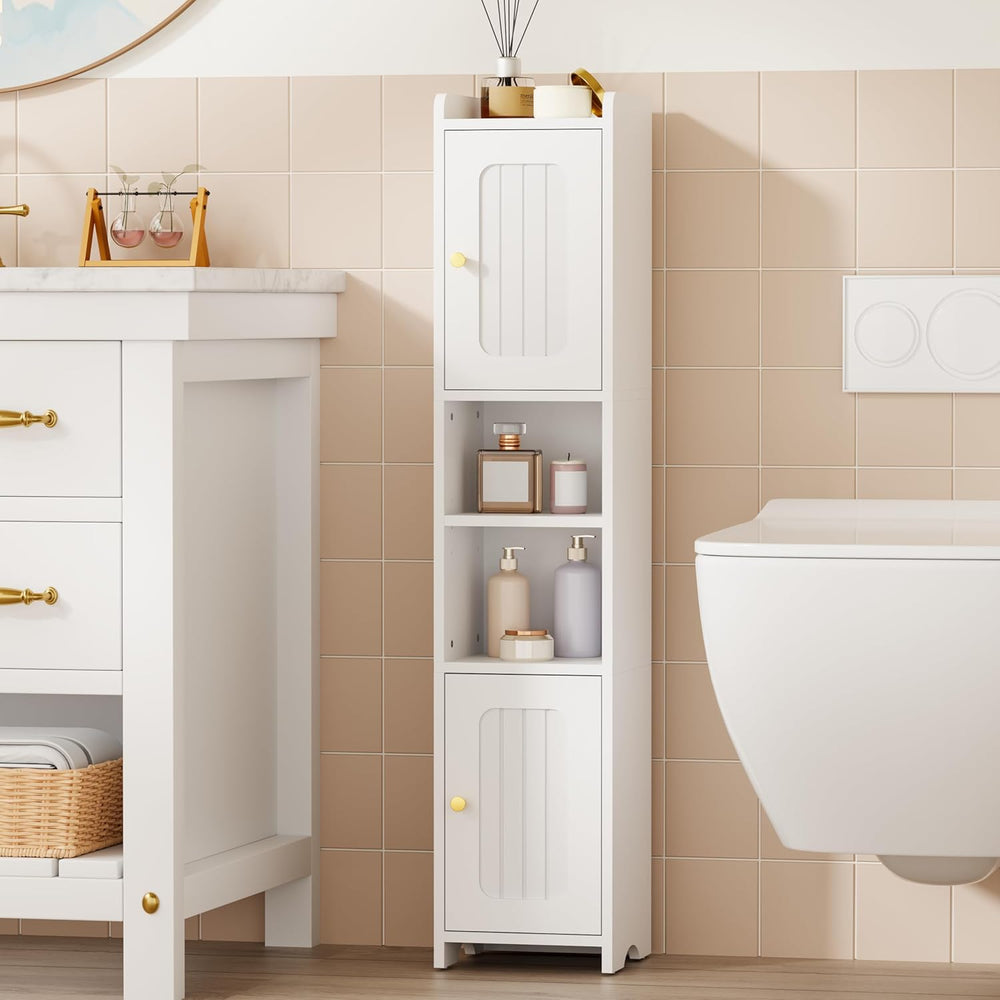 ANWBROAD Slim Bathroom Storage Cabinet with 2 Doors and Adjustable Shelf