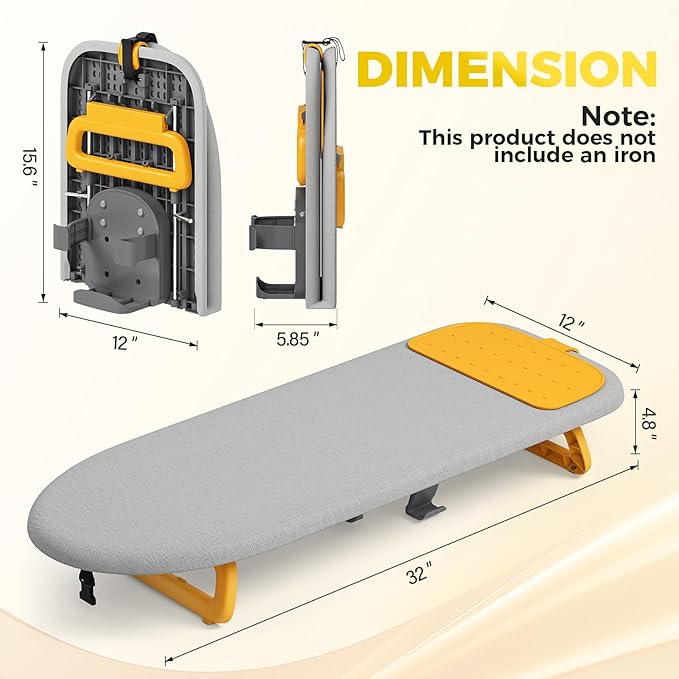KINGBOARD Tabletop Ironing Board, Small Ironing Board - Image 2