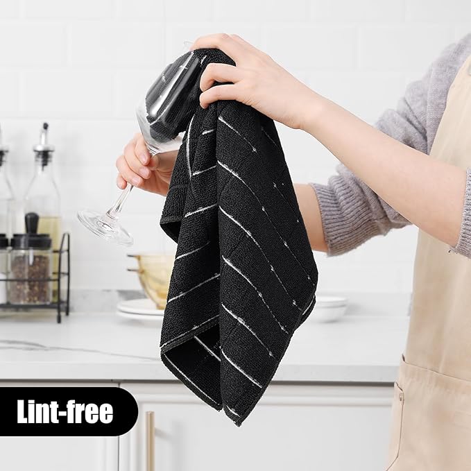 Homaxy Microfiber Kitchen Towels and Dishcloths Set, 16 Pack Soft and Absorbent - Image 4
