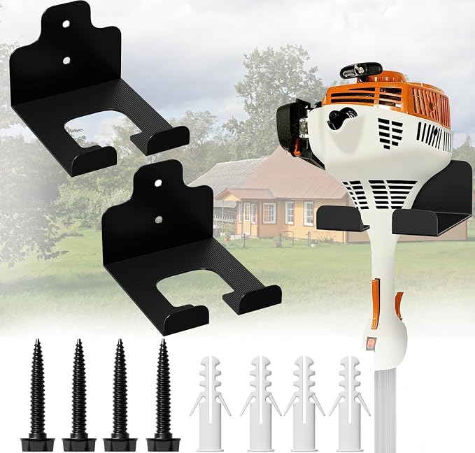 2 PCS Garage Organizer Trimmer Rack, Wall Mounted Tool Hanger by Unknown