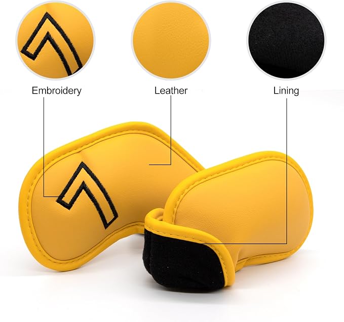 Montela Golf Iron Covers, Golf Iron Head Covers Leather Golf Iron Covers Set - Image 4
