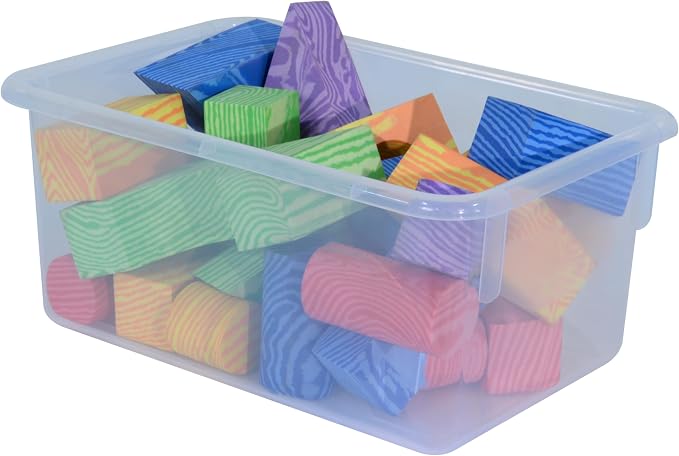 Wood Designs Cubby Storage Bin, Heavy Duty Plastic Containers - Image 3