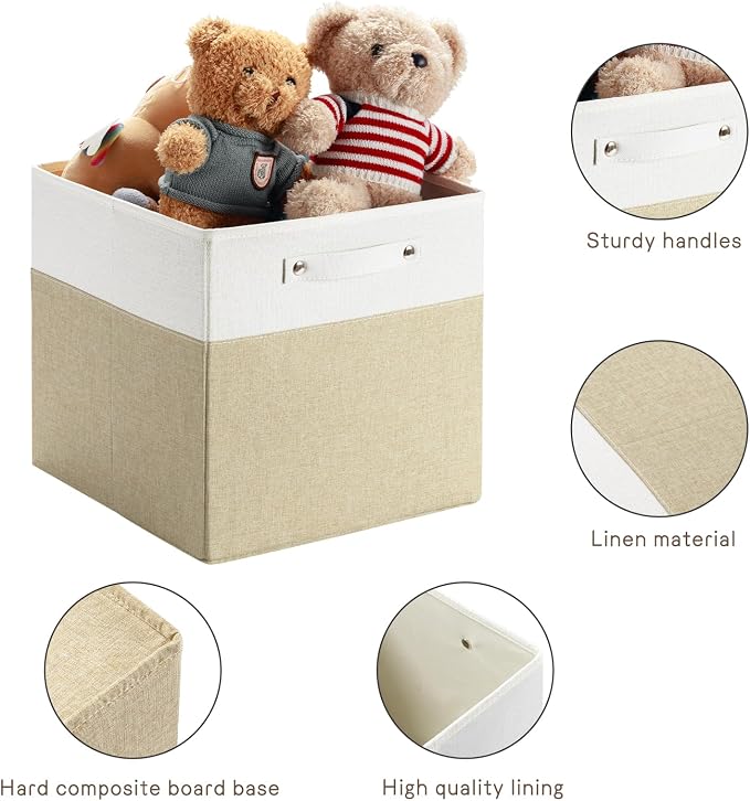 13 x 13 Inch Fine Linen Storage Bins - Image 6