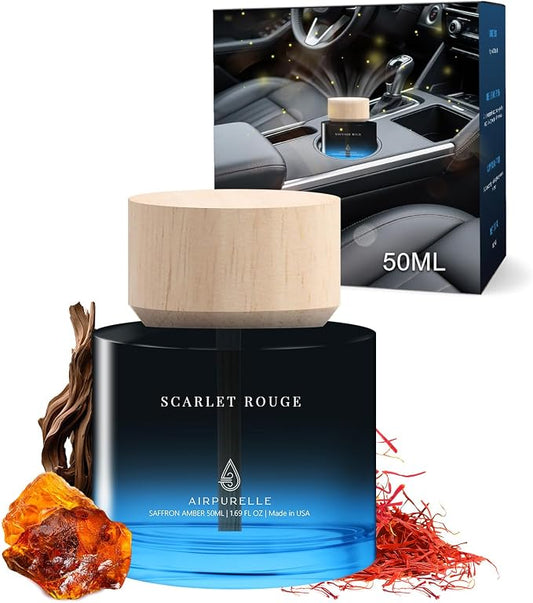 Car Air Freshener for Men & Women – Long-Lasting Saffron Amber Essential Oil by AIRPURELLE