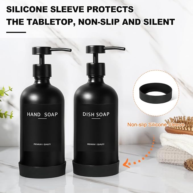 Black Glass Soap Dispenser - Image 5
