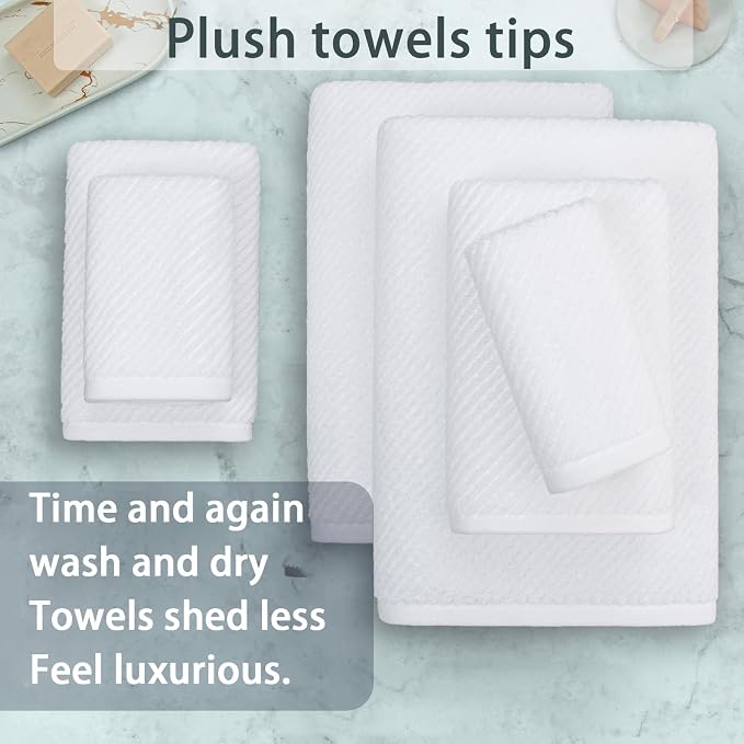 VOOVA & MOVAS White Towels Bathroom Sets - Image 5