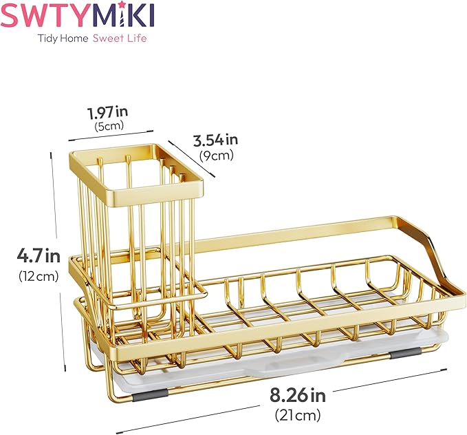 SWTYMIKI Sink Caddy Kitchen Sink Organizer - Image 7