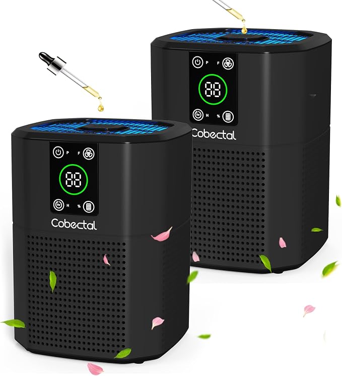 2 Pack Air Purifier for Bedroom Home, Cobectal Room Air Cleaner by cobectalsupplier