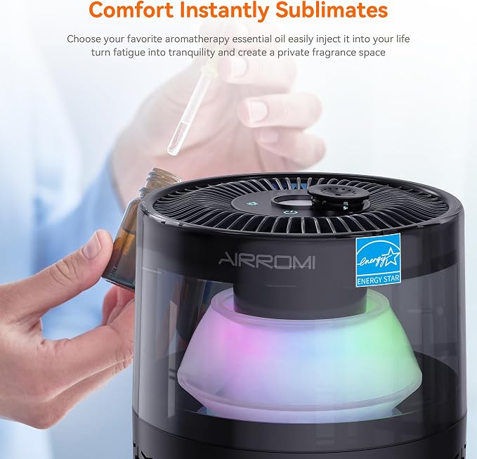 AIRROMI Air Purifiers for Bedroom Home, Activated Carbon Filter Cleaner - Image 7