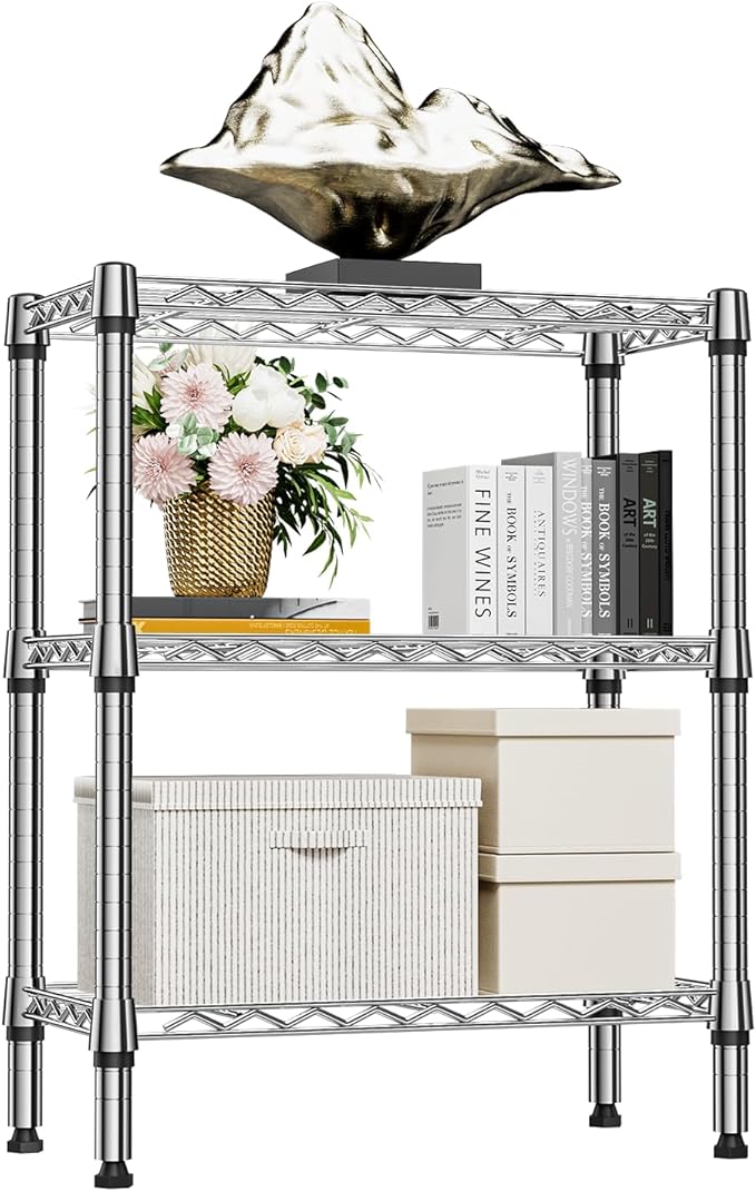 750 lbs 3 Tier Shelf Metal Storage Shelves Wire Rack Closet Organizers by MEIGAOPLASTICANDMETALHKCOLIMITED