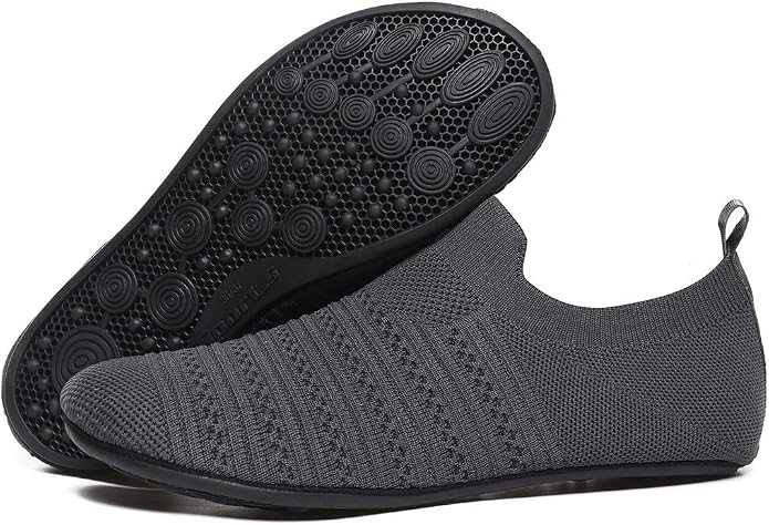 QZKDM Lightweight Slip on Grip Indoor House Slippers Barefoot Non Slip Home - Image 6