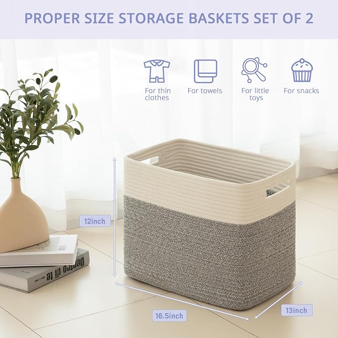 OIAHOMY Storage baskets for Shelf, Toy Storage Basket, Collapsible Storage Bins - Image 4