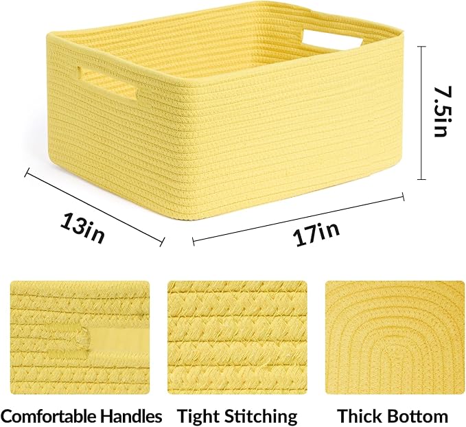 Large Storage Baskets for Shelves, Closet Organizers Bins for Clothes Blanket - Image 2
