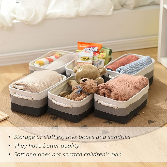 TcaFmac Small Fabric Storage Baskets - Image 2