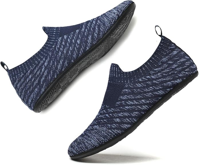 QZKDM Lightweight Slip on Grip Indoor House Slippers Barefoot Non Slip Home - Image 4