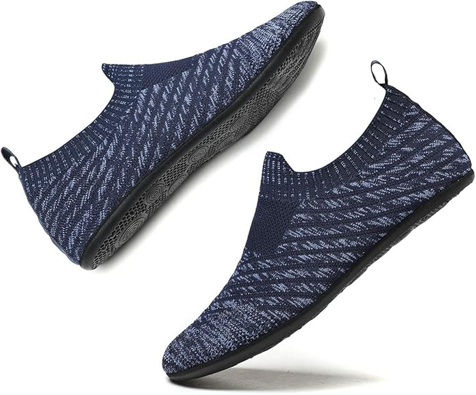 QZKDM Lightweight Slip on Grip Indoor House Slippers Barefoot Non Slip Home - Image 4