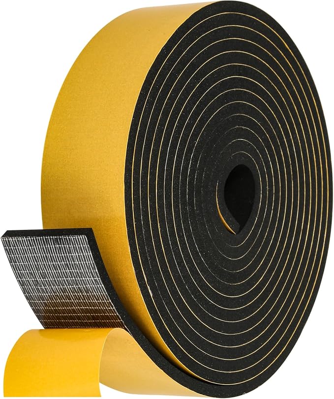 Weather Stripping Seal for Door Window, 16Feet High Density Foam Tape, by Amzjjle