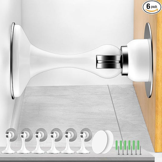Crosize Magnetic Door Stoppers 6 Pack, Stainless Steel Door Catch by Crosize
