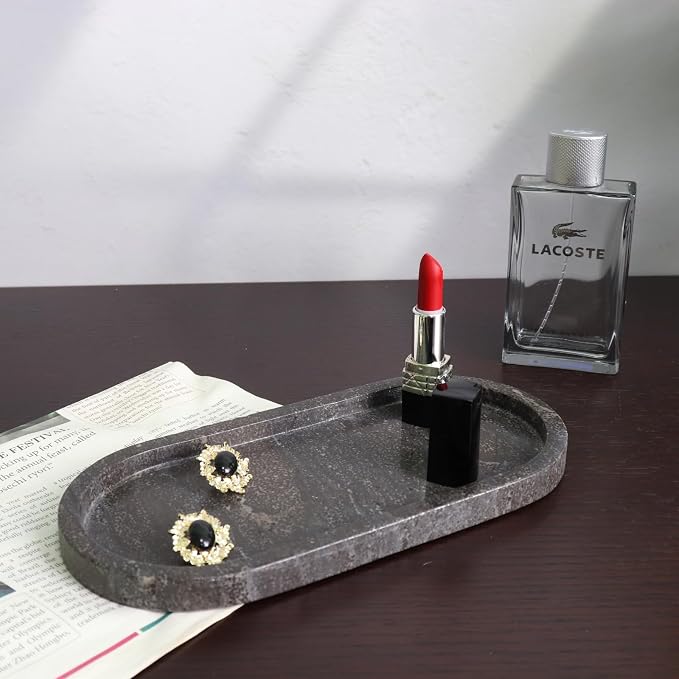 Natural Marble Tray, Oval Vanity Decorative Tray - Image 6