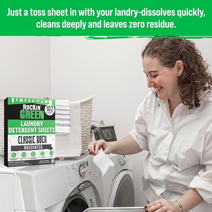 Rockin' Green Travel Laundry Detergent Sheets Unscented - Image 4