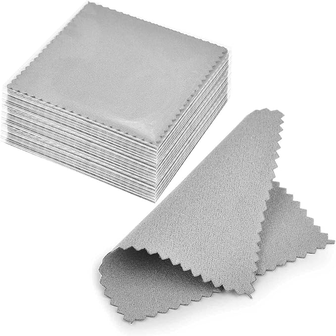 SEVENWELL 50pcs Jewelry Cleaning Cloth Gray Polishing Cloth by SEVENWELL