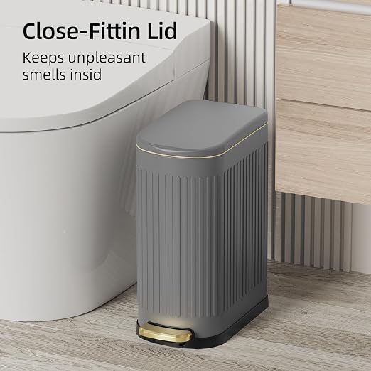 KUK Slim Bathroom Trash Can - Image 2