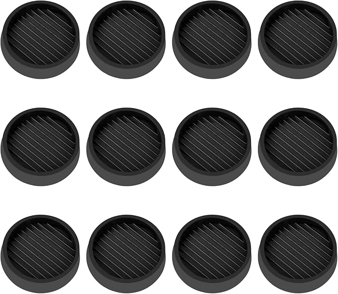 2X2 Round Rubber Caster Cups, Non Slip Furniture Pads, Anti-Slip Gripper by VOCOMO