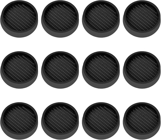 2X2 Round Rubber Caster Cups, Non Slip Furniture Pads, Anti-Slip Gripper by VOCOMO