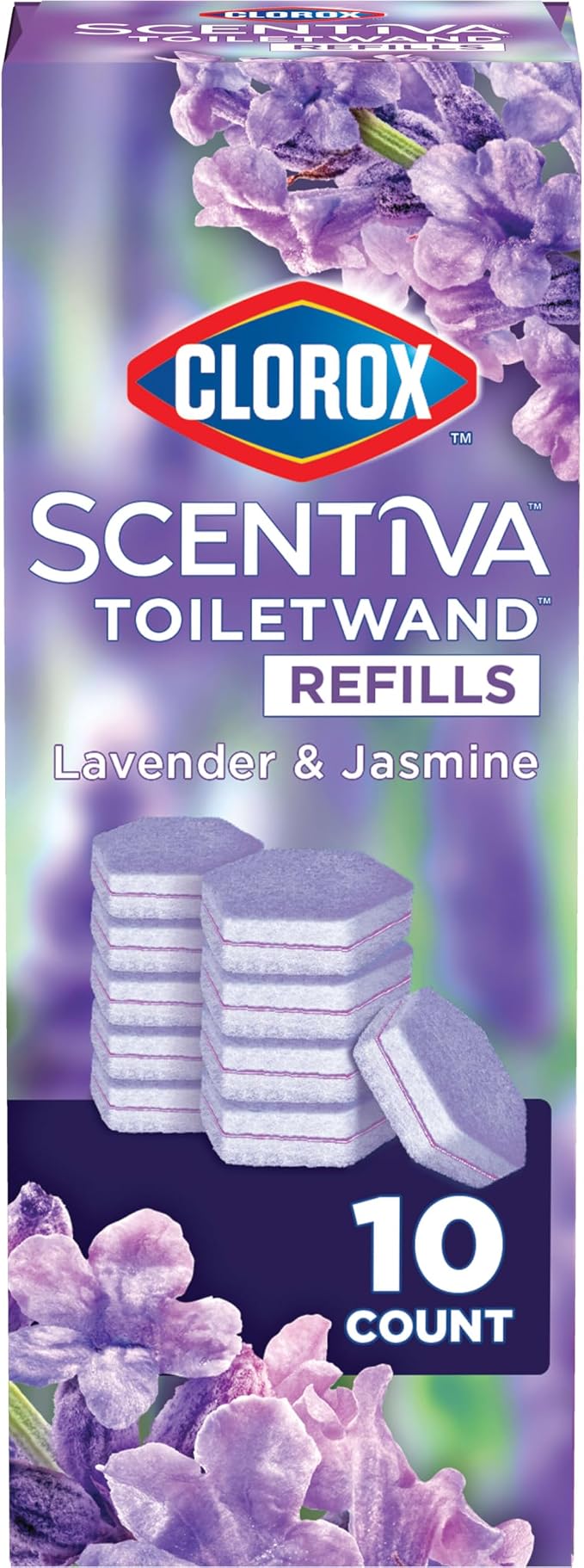 CLOROX Scentiva ToiletWand Toilet Cleaner Refills, Toilet brush, Lavender and by Clorox