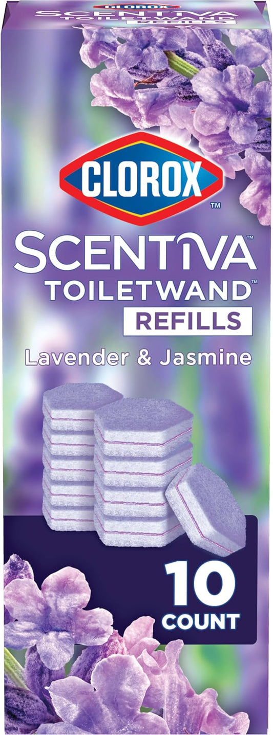 CLOROX Scentiva ToiletWand Toilet Cleaner Refills, Toilet brush, Lavender and by Clorox