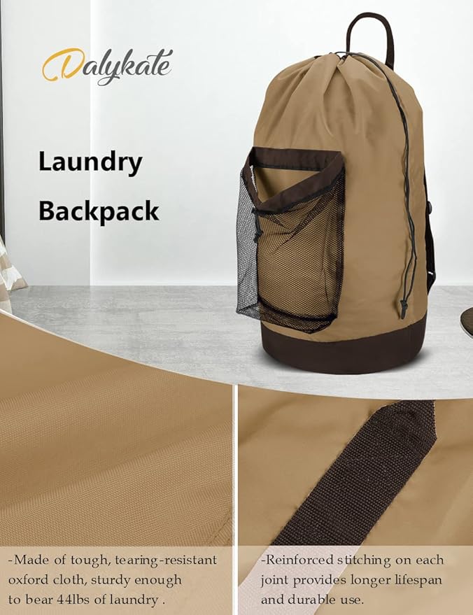 Dalykate Backpack Laundry Bag, Laundry Backpack - Image 5