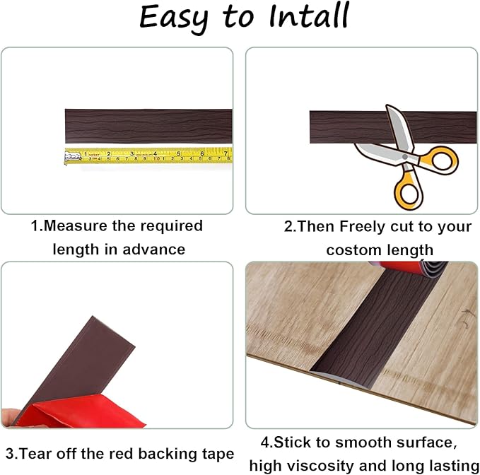 Floor Transition Strip & Self Adhesive Floor Vinyl Floor Edge Trim Laminate - Image 2