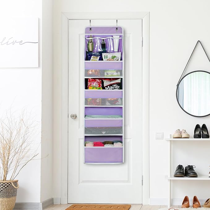 Univivi 5-Shelf Fabric Door Storage Over Door Hanging Organizer - Image 6