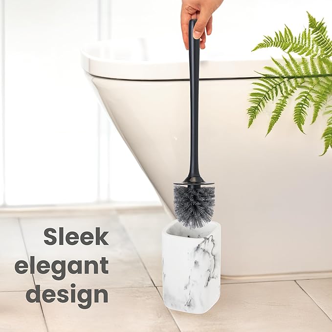 Vigar Zense Toilet Brush and Holder Set, Toilet Bowl Brush - Image 4