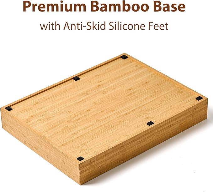 Umilife Bamboo Kitchen Drawer Organizer, 13 Inch Silverware Utensil Tray Holder - Image 5