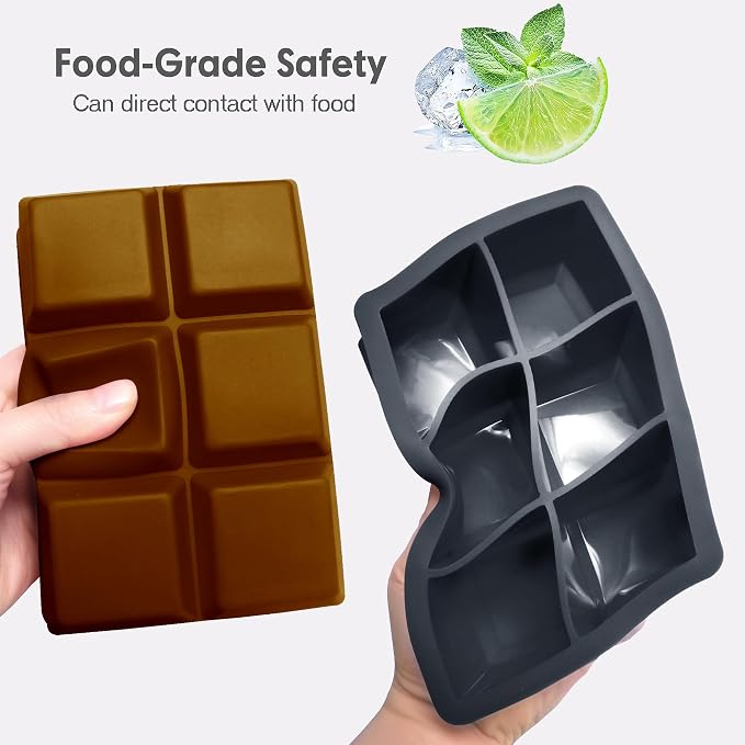Silicone Ice Cube Trays with Lids, Large Square Ice Cube Molds - Image 5