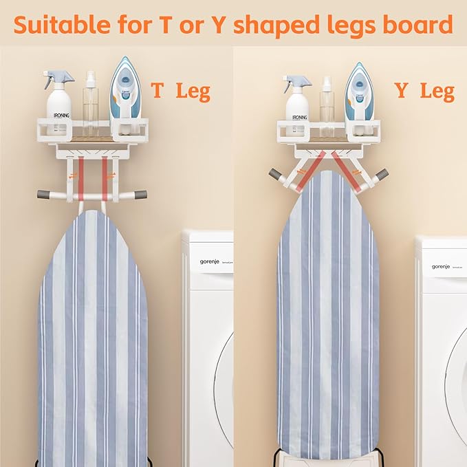 Ironing Board Holder Wall Mount, Iron Board Wall Hanger, Laundry Room - Image 3