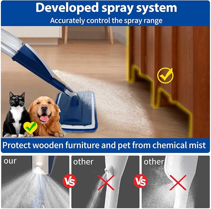 Mops for Floor Cleaning Wet Spray Mop - Image 2