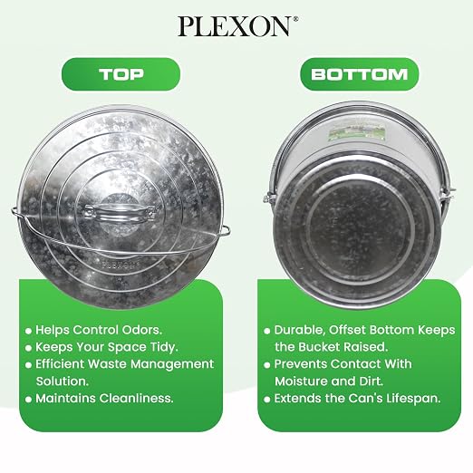 Plexon 6 Gallon Outdoor Trash Can - Image 4
