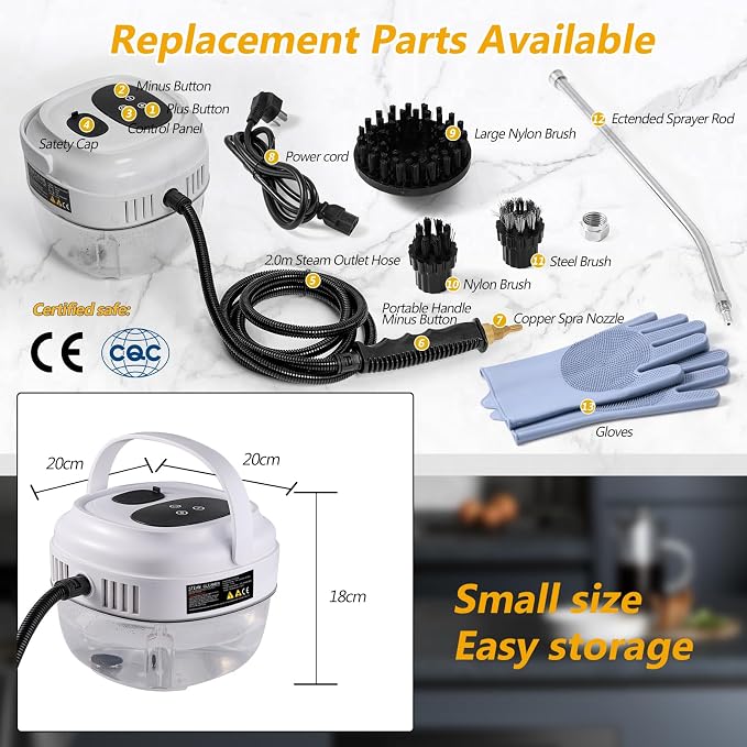 Handheld Steam Cleaner, 2500W Portable Steamer - Image 5
