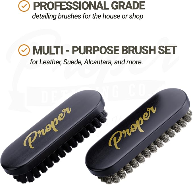 Premium Horse Hair Leather Brushes Set - Image 4