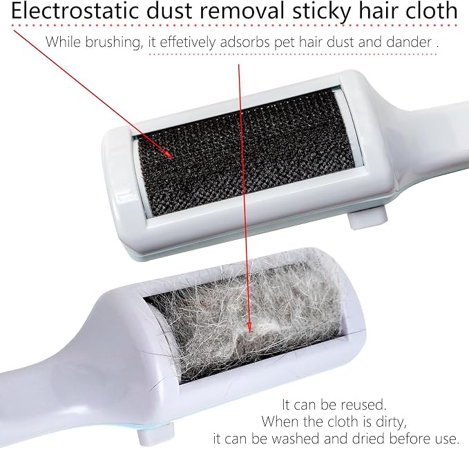 3 Packs Pet Hair Remover Roller Lint Brush and Reusable Lint Roller Dog & Cat - Image 4