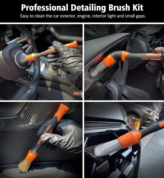 YeewayVeh 3pcs Car Detailing Brush Set - Image 2