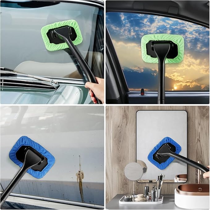 Windshield Cleaning Tool Windshield Cleaning Wand Auto Window Cleaner, 5 Pieces - Image 3