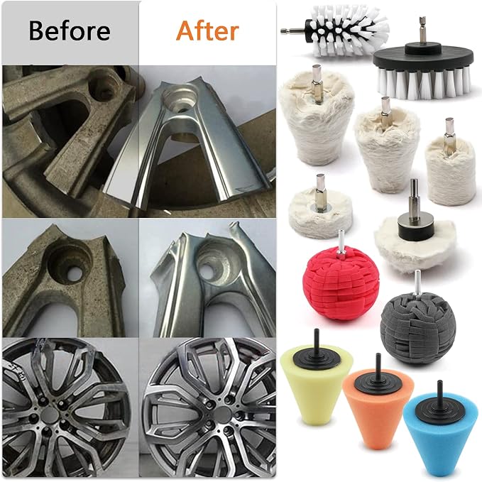 Polishing Pad Buffing Wheel Kit 12 Pack, Polishing Ball - Image 4