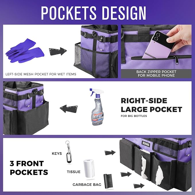 Wearable Cleaning Caddy Bag, Cleaning Caddy Supplies Organizer - Image 2