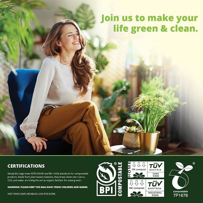 60-64 Gallon Compost bags BPI Certified Compostable Bags Heavy Duty Extra Thick - Image 3