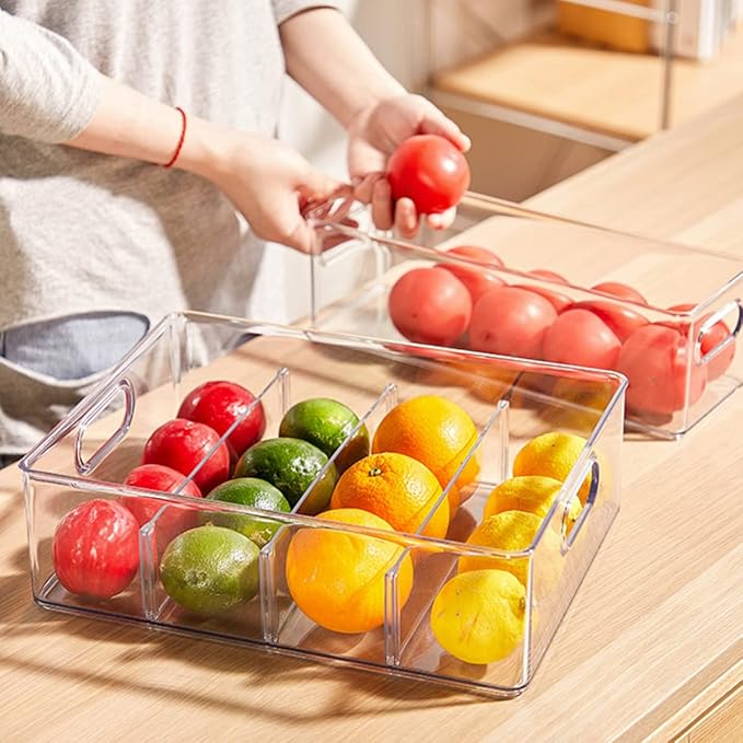 MineSign Set of 3 Stackable Refrigerator Organizer Bins Pull-Out Drawers - Image 7